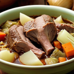 Fårikål - Norwegian National Stew**
    A close-up, warm, and inviting image of a traditional Norwegian Fårikål stew. The main focus is a deep bowl filled with tender, fall-off-the-bone lamb pieces and soft, cooked cabbage wedges, slightly glistening from the rich broth. A gentle steam rises from the dish, emphasizing its warmth and comforting nature. The setting is rustic and cozy, perhaps a wooden table, with soft, ambient lighting that enhances the golden-brown tones of the lamb and the pale green of the cabbage. The overall impression is one of a hearty, authentic, and beloved home-cooked meal, symbolizing Norwegian tradition and family gatherings.

2.  **Prompt for