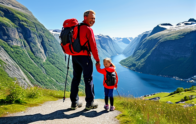 노르웨이 하이킹 코스 추천 - **

A professional businesswoman in a modest, dark grey business suit, standing confidently in front...